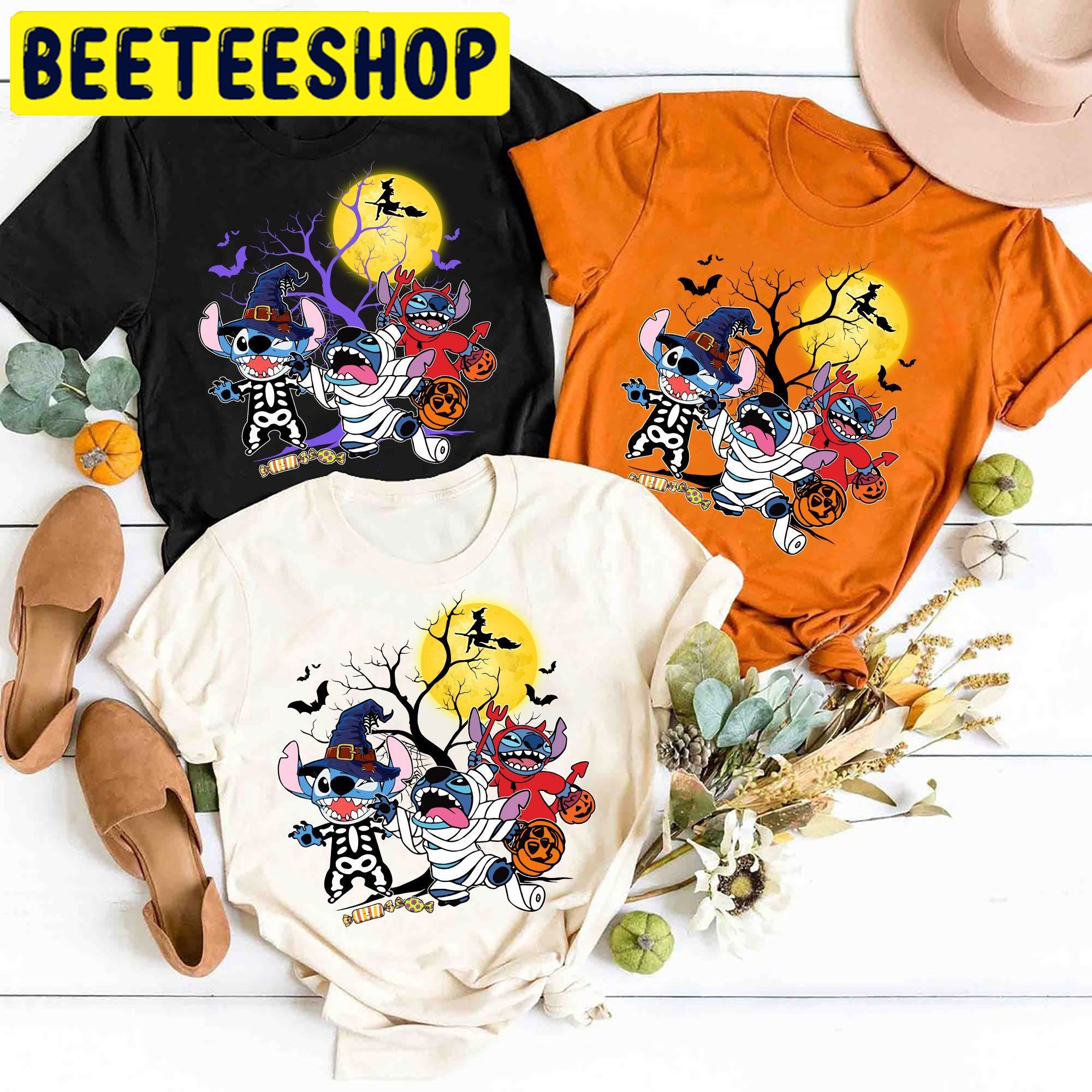 Halloween Stitch Trick Or Treat Cos Play Witch Zombie And Devil HalloweenTrending Unisex Shirt Halloween Stitch Trick Or Treat Cos Play Witch Zombie And Devil HalloweenTrending Unisex Shirt