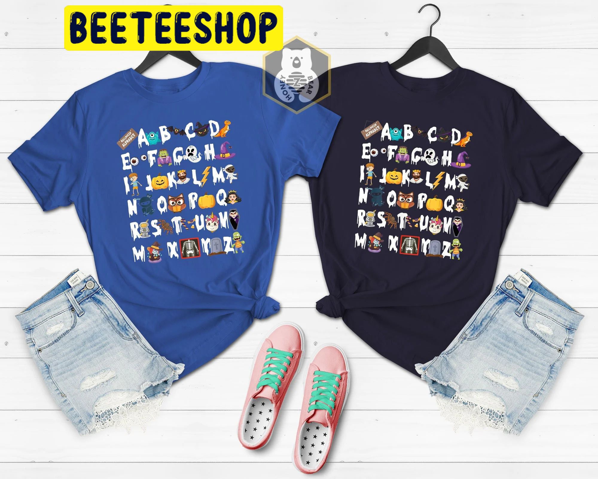 Halloween Teacher Alphabet Trending Unisex Shirt Halloween Teacher Alphabet Trending Unisex Shirt