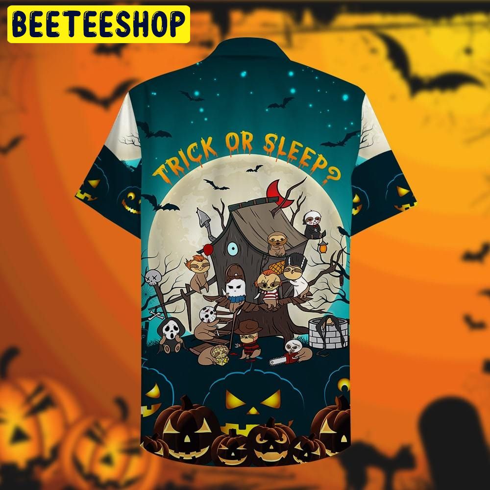 Halloween Trick Or Sleep Trending Hawaiian Shirt Halloween Trick Or Sleep Trending Hawaiian Shirt