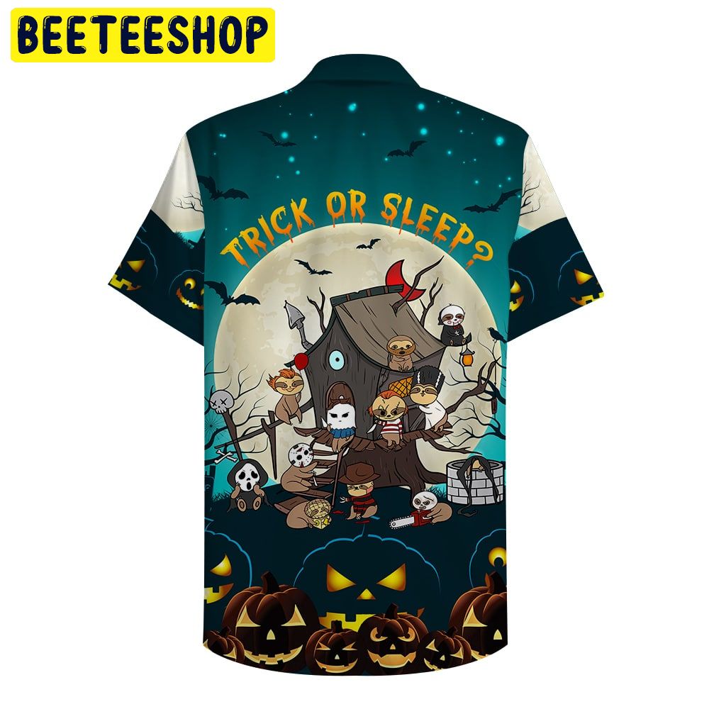 Halloween Trick Or Sleep Trending Hawaiian Shirt Halloween Trick Or Sleep Trending Hawaiian Shirt