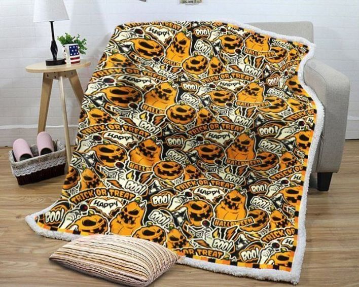 Halloween Trick Or Treat Boo Comfy Sofa Throw Blanket Halloween Trick Or Treat Boo Comfy Sofa Throw Blanket