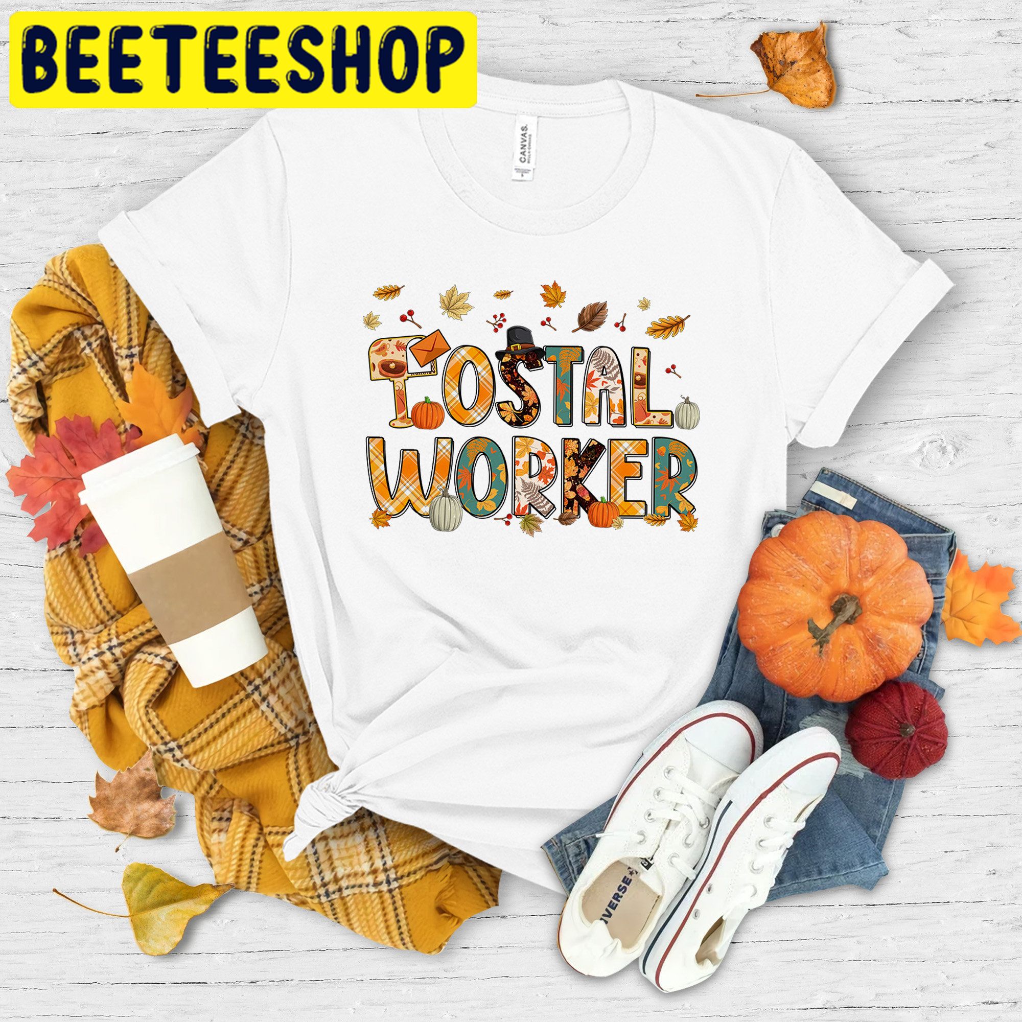 Happy Fall Postal Worker Pumpkin Postman Trending Unisex Shirt Happy Fall Postal Worker Pumpkin Postman Trending Unisex Shirt