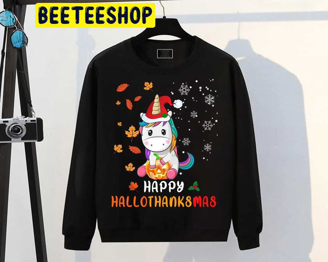 Happy Hallothanksmas 2022 Cute Unicorn Trending Unisex Shirt Happy Hallothanksmas 2022 Cute Unicorn Trending Unisex Shirt
