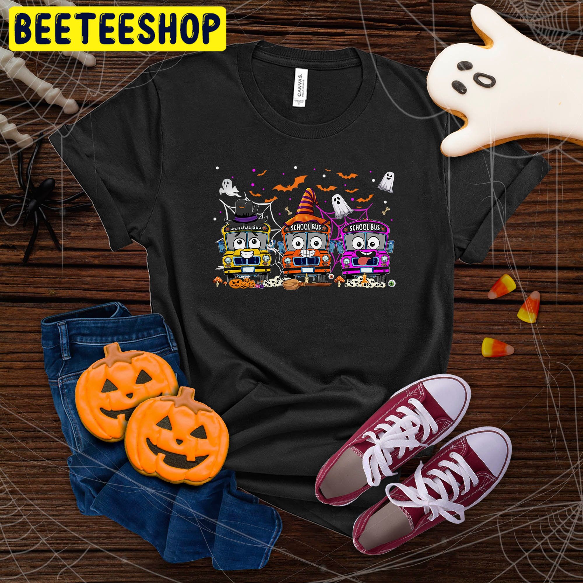 Happy Halloween School Bus Trending Unisex Shirt Happy Halloween School Bus Trending Unisex Shirt