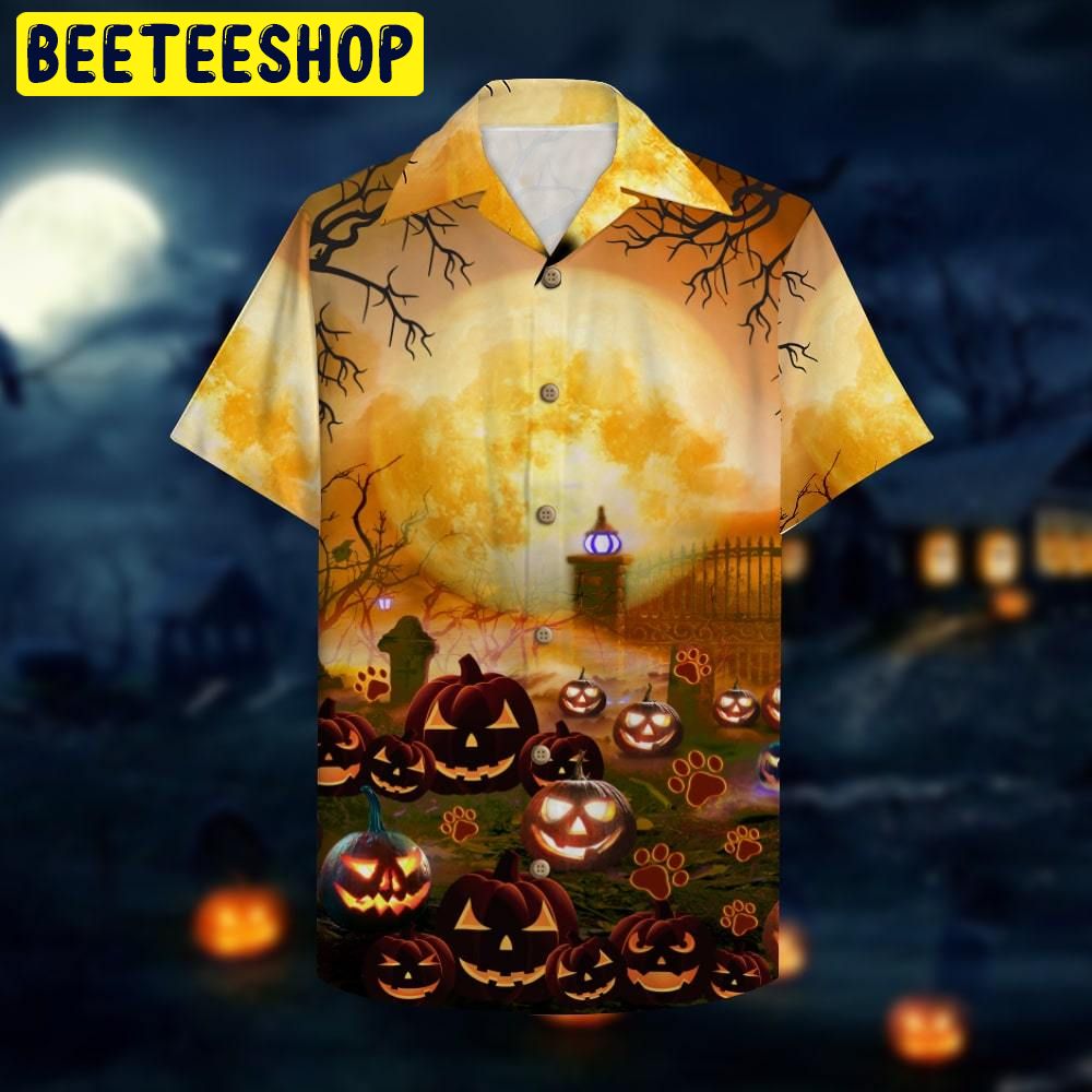 Happy Meow-O-Ween Trending Hawaiian Shirt Happy Meow-O-Ween Trending Hawaiian Shirt