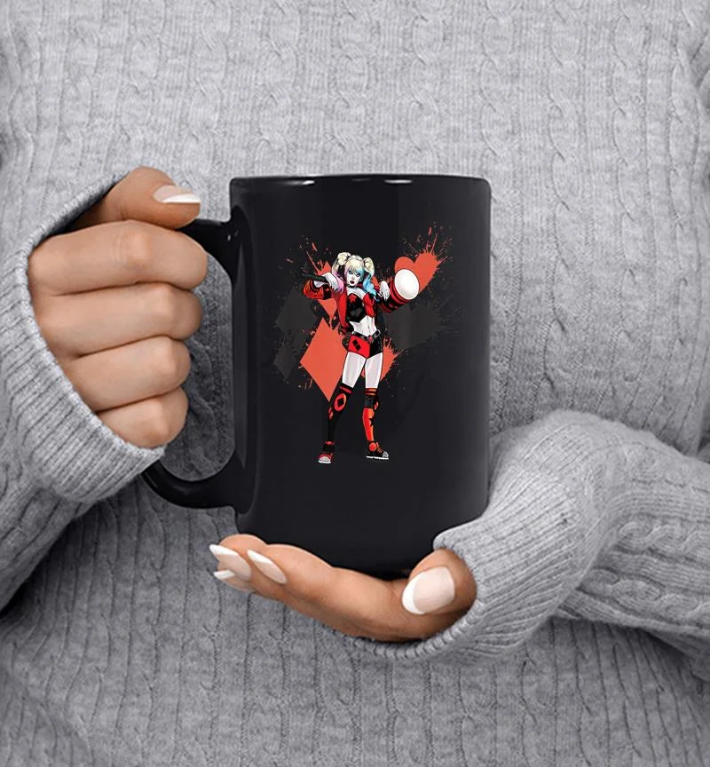 Harley Quinn Diamonds And Hearts Mug Harley Quinn Diamonds And Hearts Mug