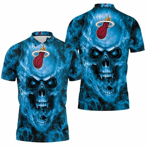 Heat Nba Fans Skull 3D All Over Print Polo Shirt Heat Nba Fans Skull 3D All Over Print Polo Shirt