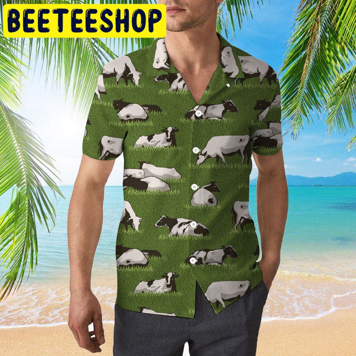 Herd Cows On The Meadow Hawaiian Shirt Herd Cows On The Meadow Hawaiian Shirt