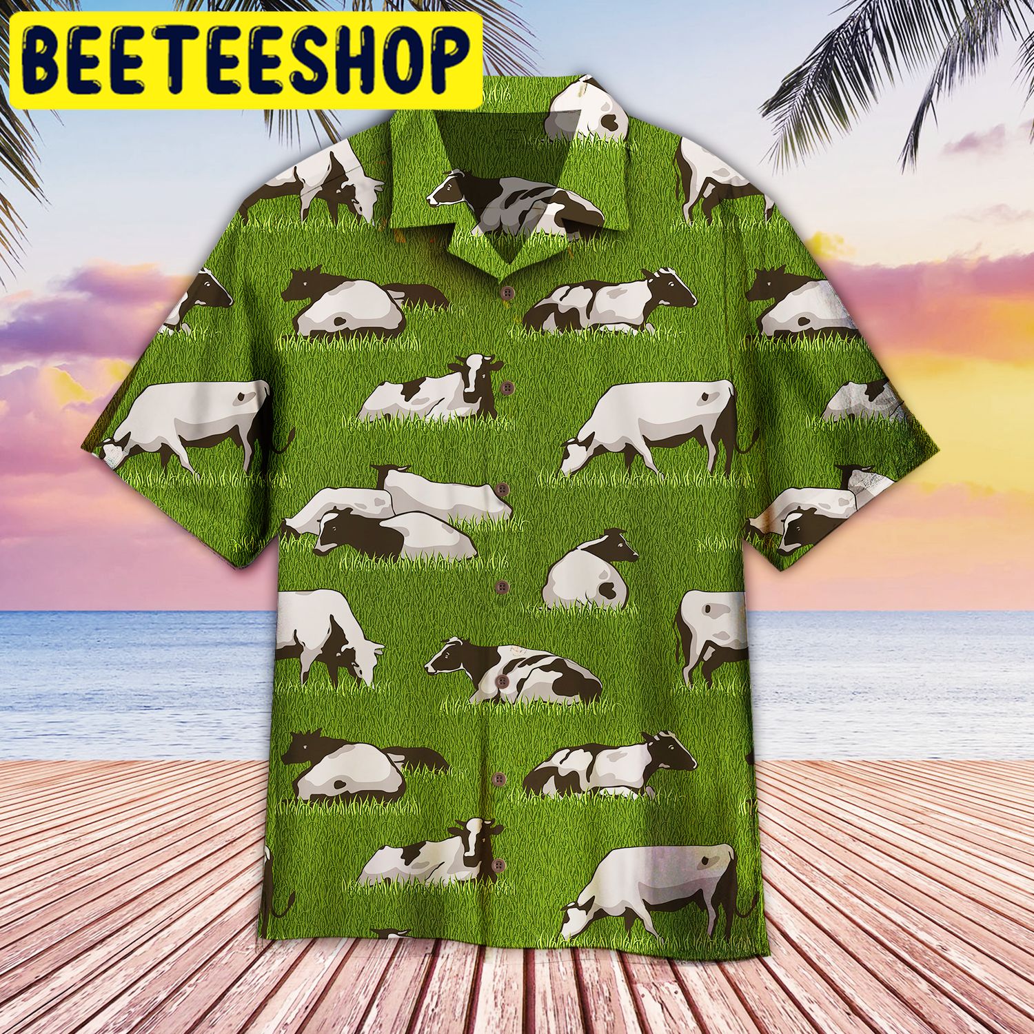 Herd Cows On The Meadow Hawaiian Shirt Herd Cows On The Meadow Hawaiian Shirt