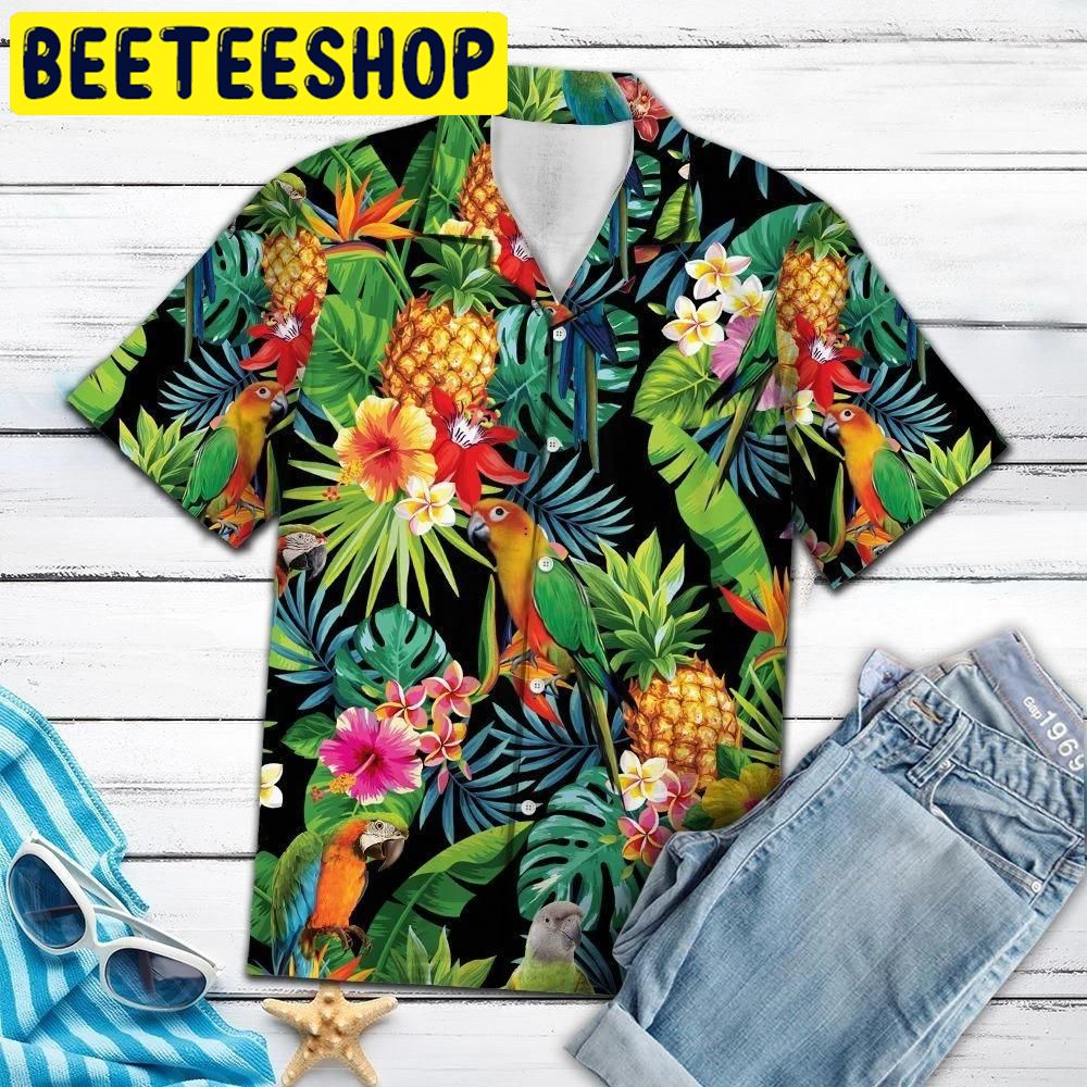 Hiding Parrot Hawaiian Shirt Hiding Parrot Hawaiian Shirt