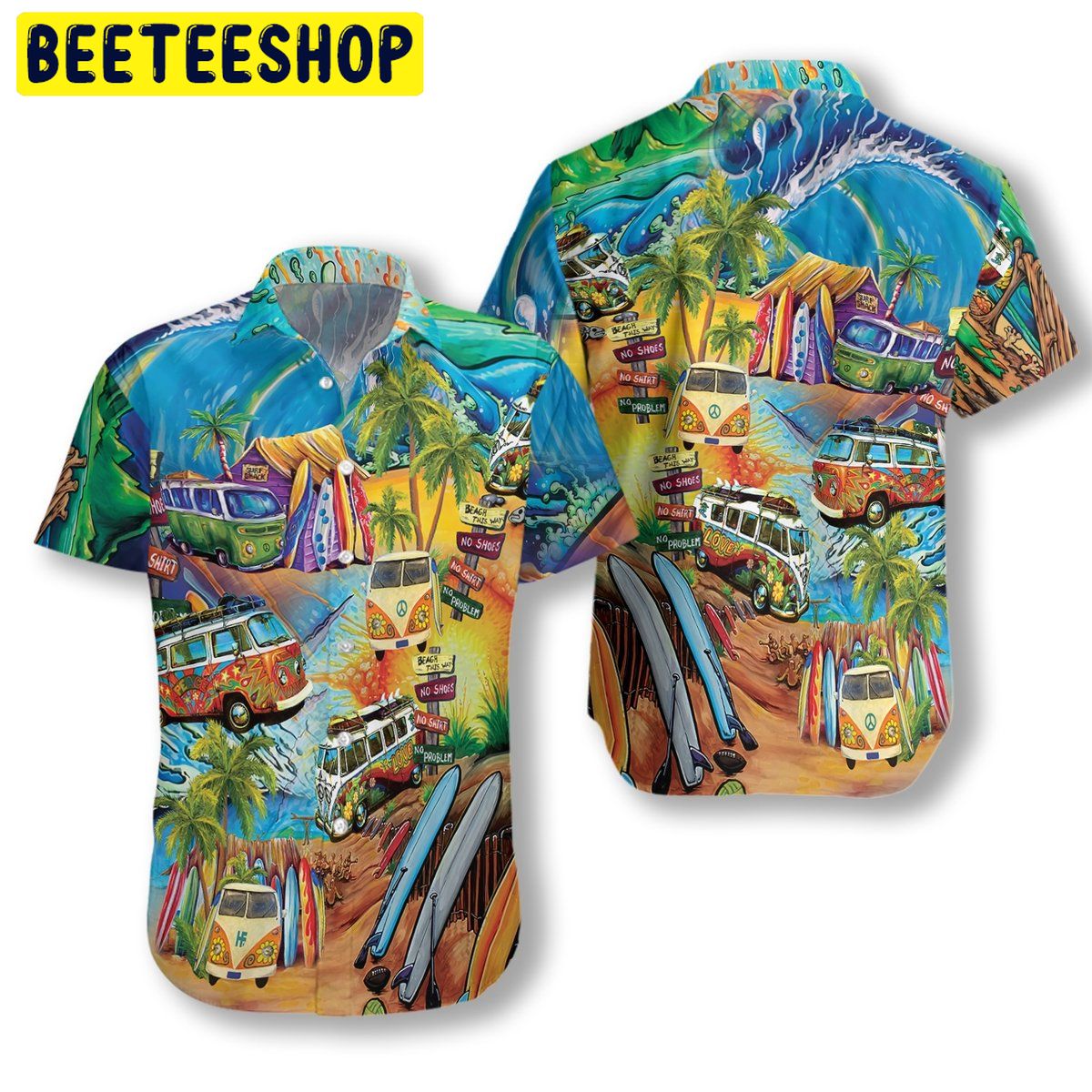Hippie Bus Trending Hawaiian Shirt Hippie Bus Trending Hawaiian Shirt