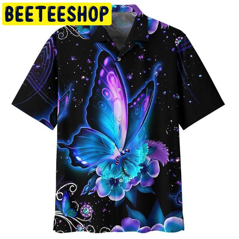 Hippie Butterfly Hawaiian Shirt Hippie Butterfly Hawaiian Shirt