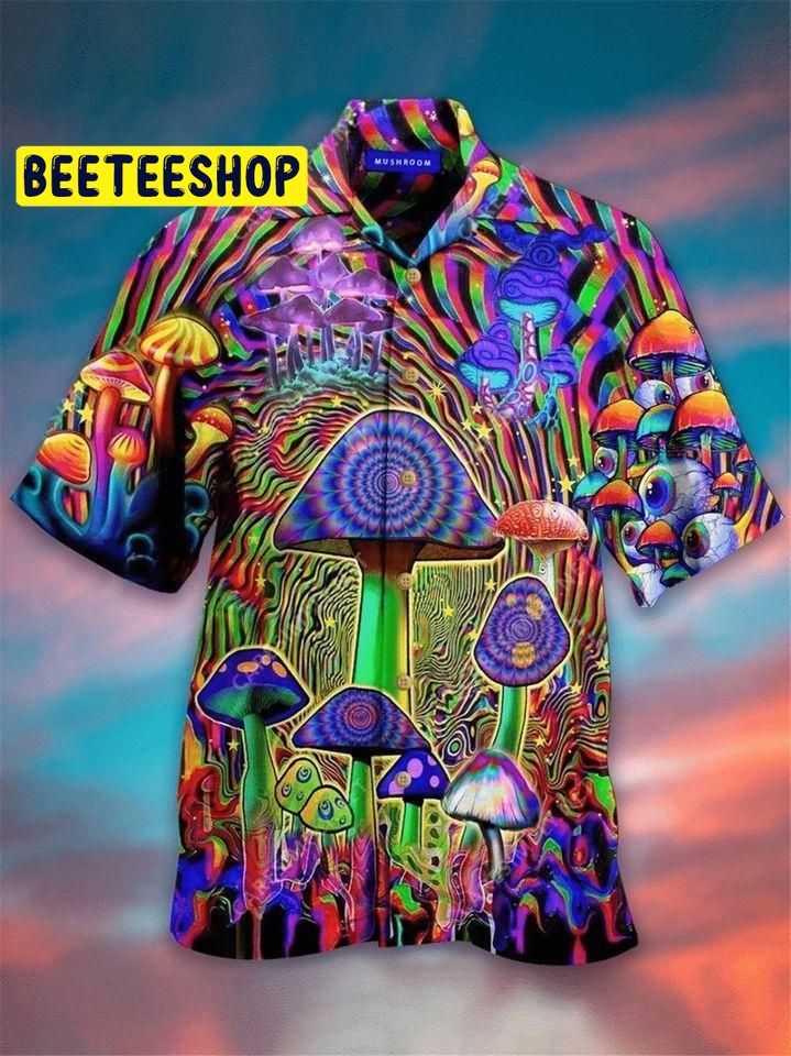 Hippie Mushroom Love Color Trending Hawaiian Shirt Hippie Mushroom Love Color Trending Hawaiian Shirt