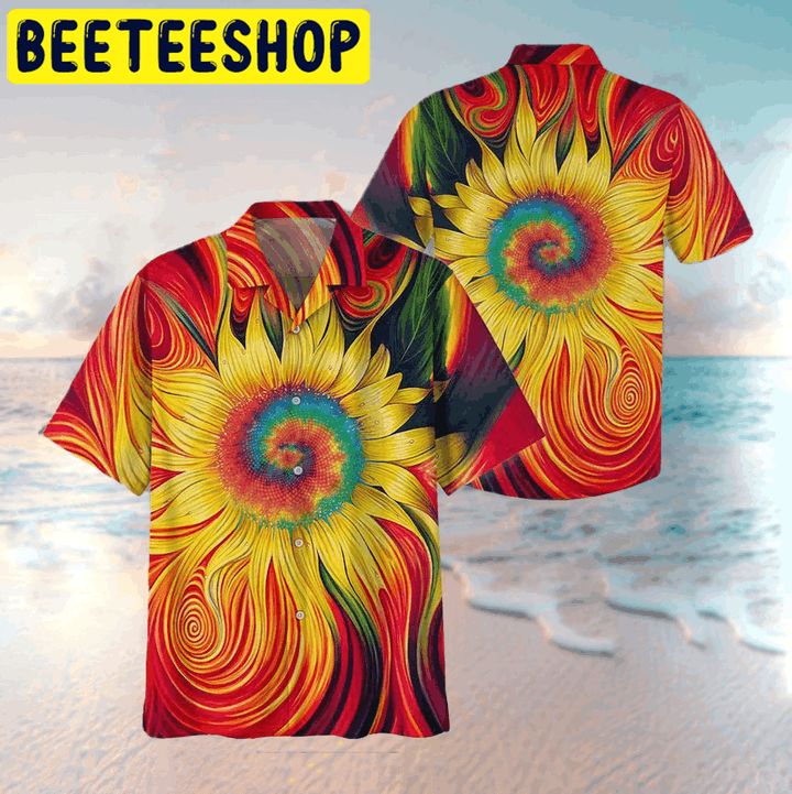 Hippie Sunflower Hawaiian Shirt Hippie Sunflower Hawaiian Shirt