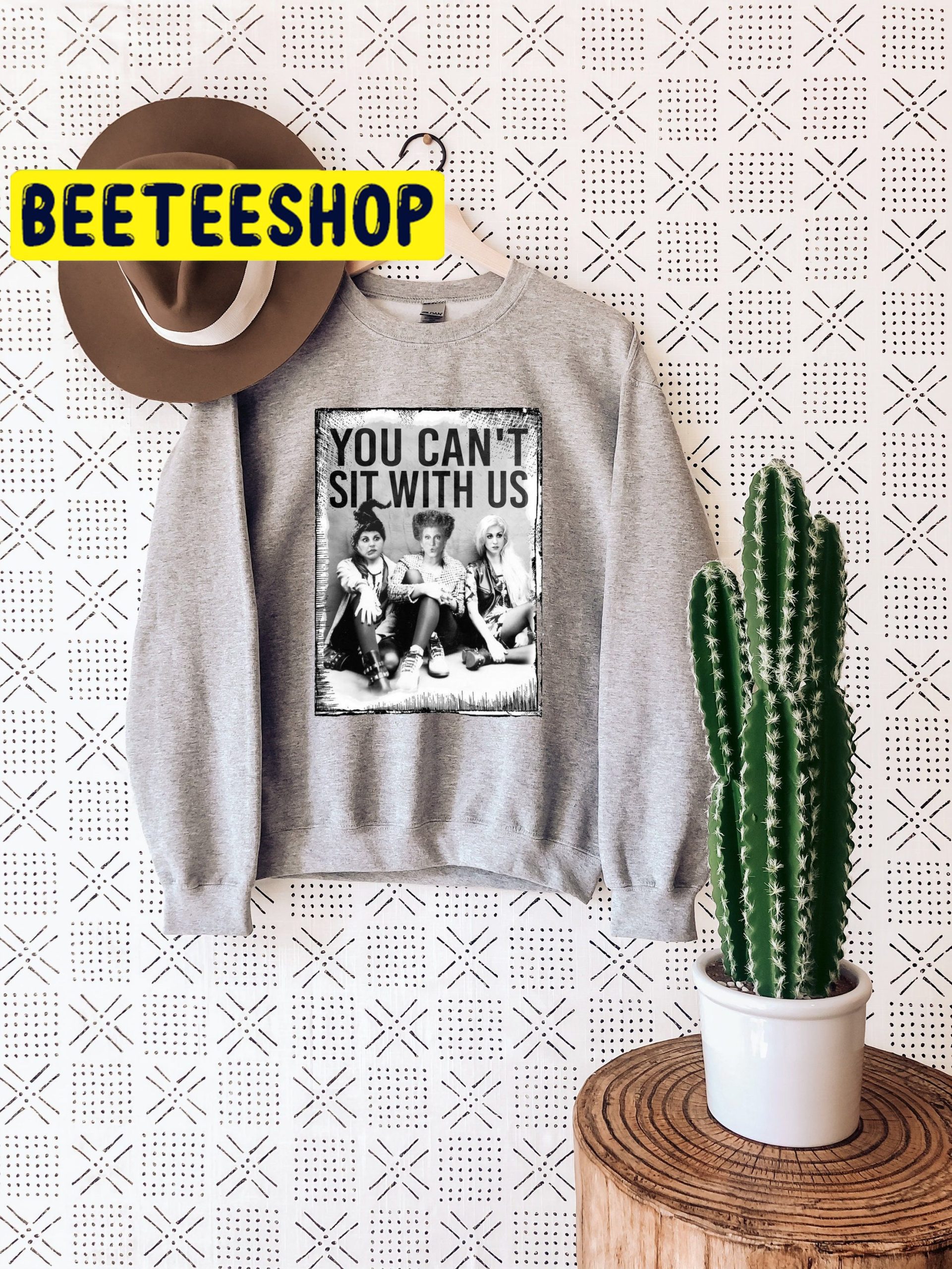 Hocus Pocus I Can't Sit With Us Black White Art HalloweenTrending Unisex Shirt Hocus Pocus I Can't Sit With Us Black White Art HalloweenTrending Unisex Shirt