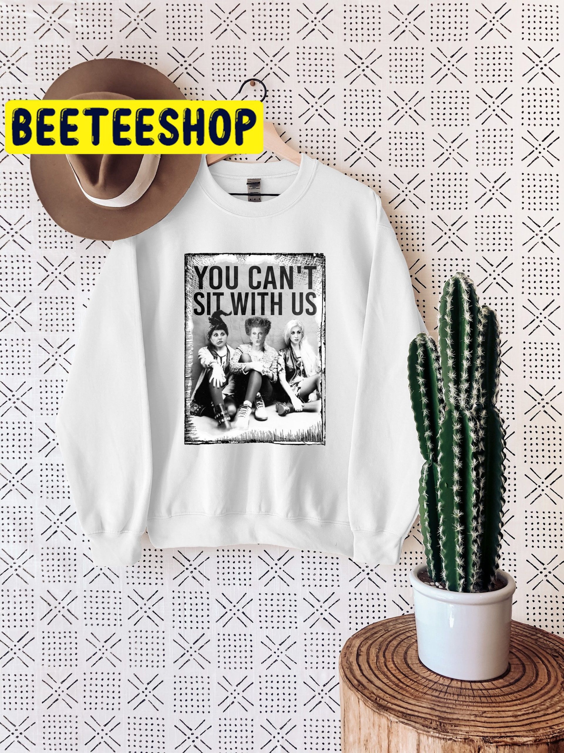 Hocus Pocus I Can't Sit With Us Black White Art HalloweenTrending Unisex Shirt Hocus Pocus I Can't Sit With Us Black White Art HalloweenTrending Unisex Shirt