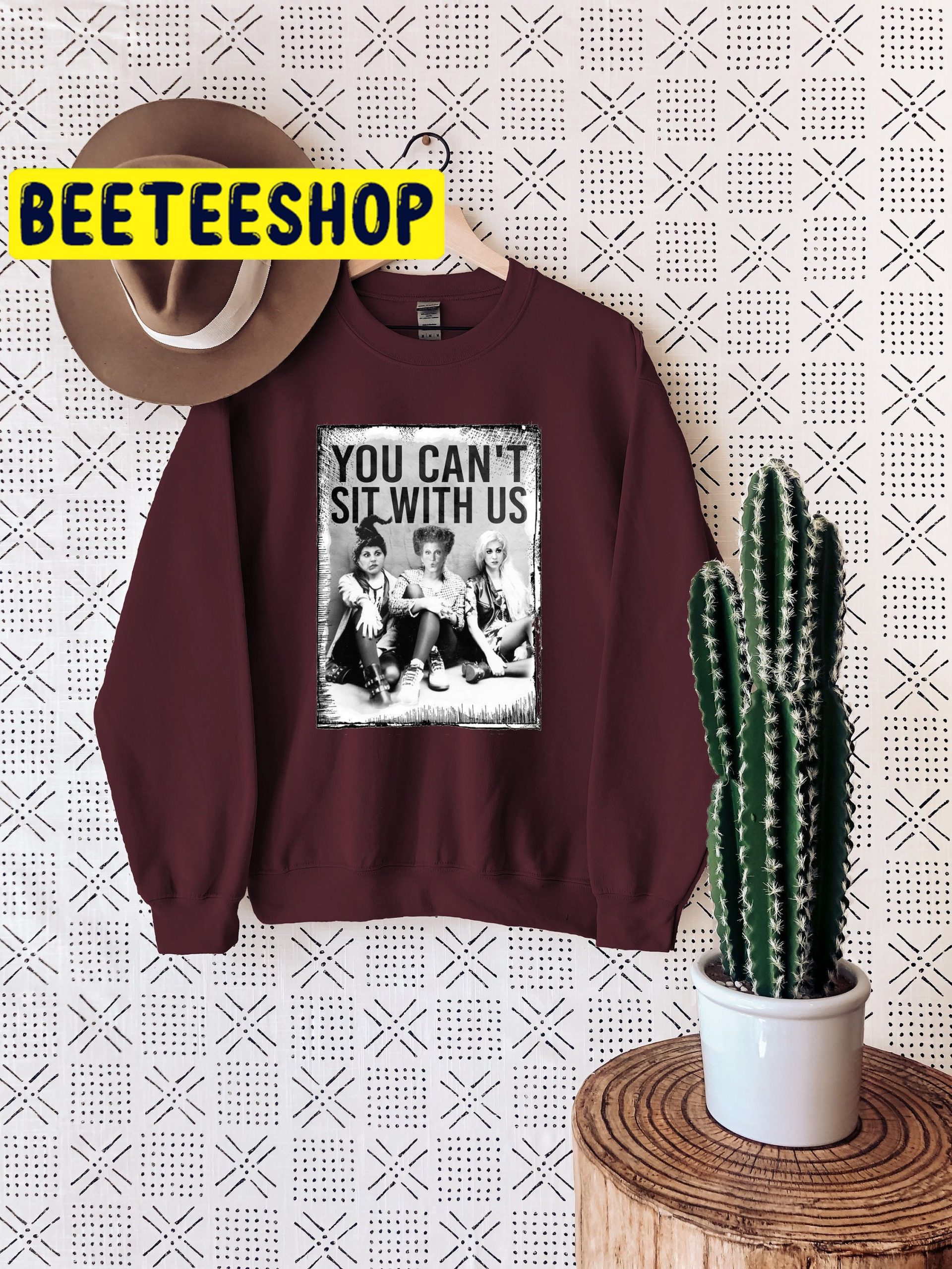 Hocus Pocus I Can't Sit With Us Black White Art HalloweenTrending Unisex Shirt Hocus Pocus I Can't Sit With Us Black White Art HalloweenTrending Unisex Shirt