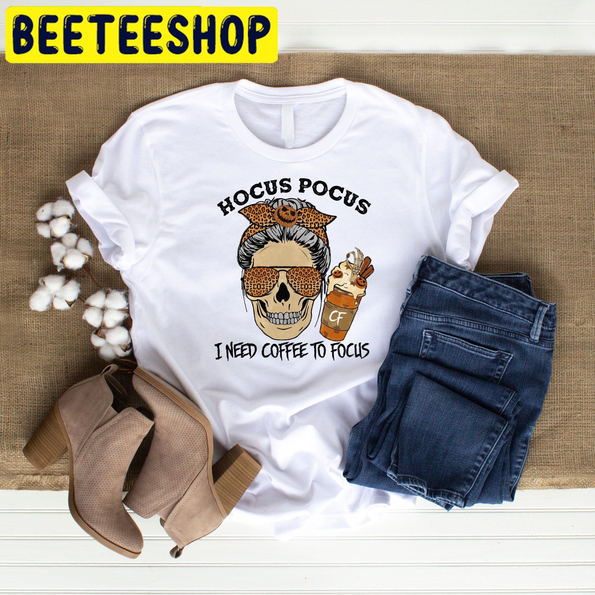 Hocus Pocus I Need Coffee To Focus Sublimation Design HalloweenTrending Unisex Shirt Hocus Pocus I Need Coffee To Focus Sublimation Design HalloweenTrending Unisex Shirt