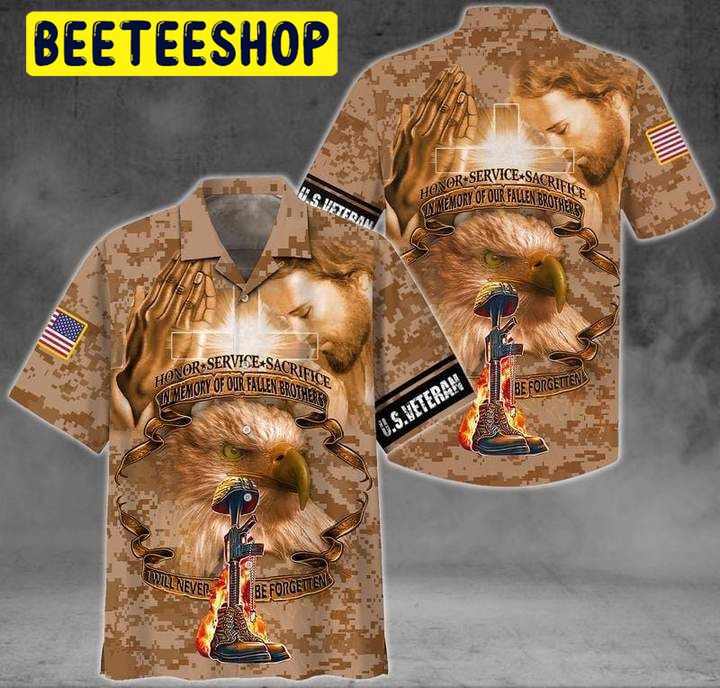 Honor The Fallen, Service U.S Veteran and Jesus Hawaiian Shirt Honor The Fallen, Service U.S Veteran and Jesus Hawaiian Shirt