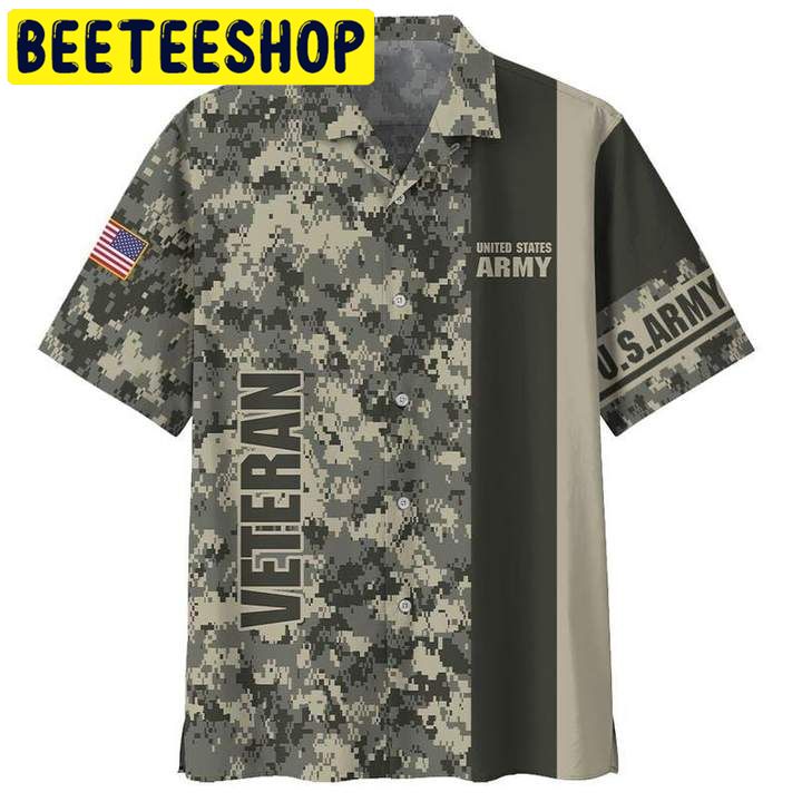 Honor The Fallen US Army Veteran Vintage Camo Hawaiian Shirt Honor The Fallen US Army Veteran Vintage Camo Hawaiian Shirt