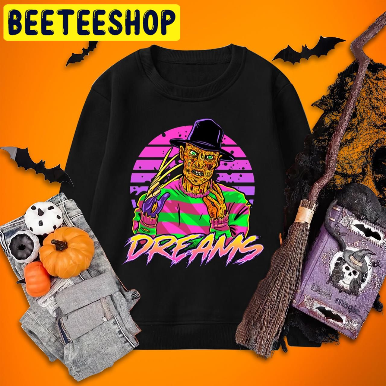 Horror Character Synth Dreams Freddy Krueger Halloween Trending Unisex T-Shirt Horror Character Synth Dreams Freddy Krueger Halloween Trending Unisex T-Shirt