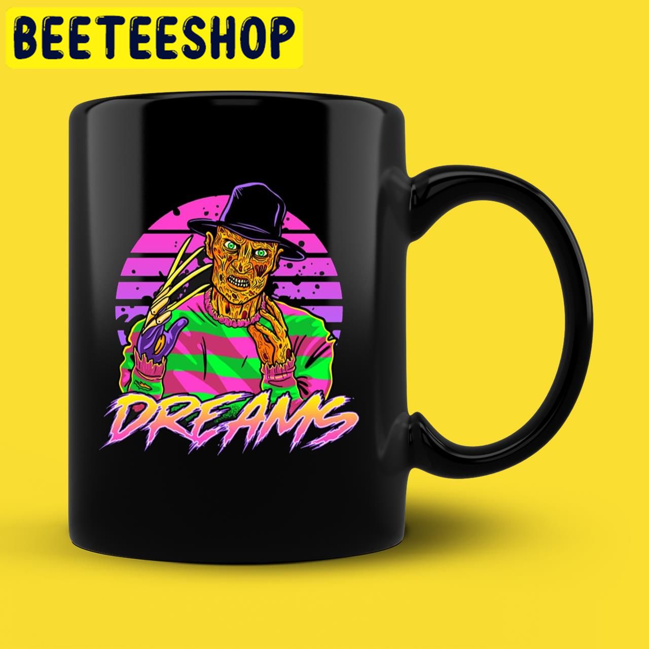 Horror Character Synth Dreams Freddy Krueger Halloween Trending Unisex T-Shirt Horror Character Synth Dreams Freddy Krueger Halloween Trending Unisex T-Shirt