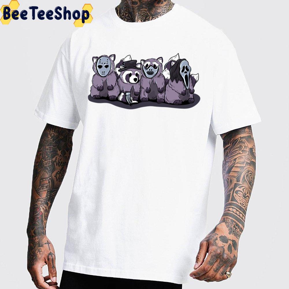 Horror Killer Cosplay Raccoons Halloween Trending Unisex T-Shirt Horror Killer Cosplay Raccoons Halloween Trending Unisex T-Shirt