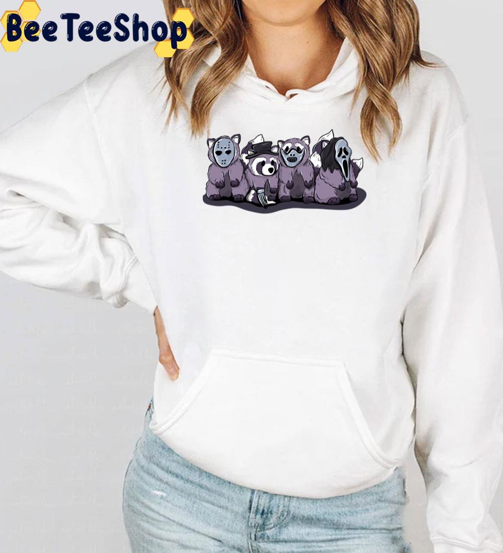 Horror Killer Cosplay Raccoons Halloween Trending Unisex T-Shirt Horror Killer Cosplay Raccoons Halloween Trending Unisex T-Shirt