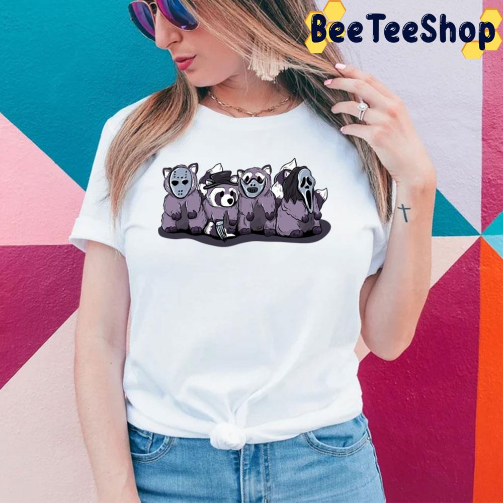 Horror Killer Cosplay Raccoons Halloween Trending Unisex T-Shirt Horror Killer Cosplay Raccoons Halloween Trending Unisex T-Shirt