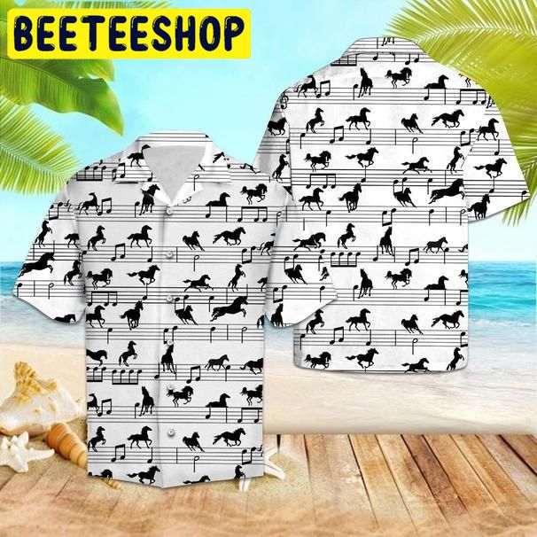 Horse Music Notes Hawaiian Shirt Horse Music Notes Hawaiian Shirt