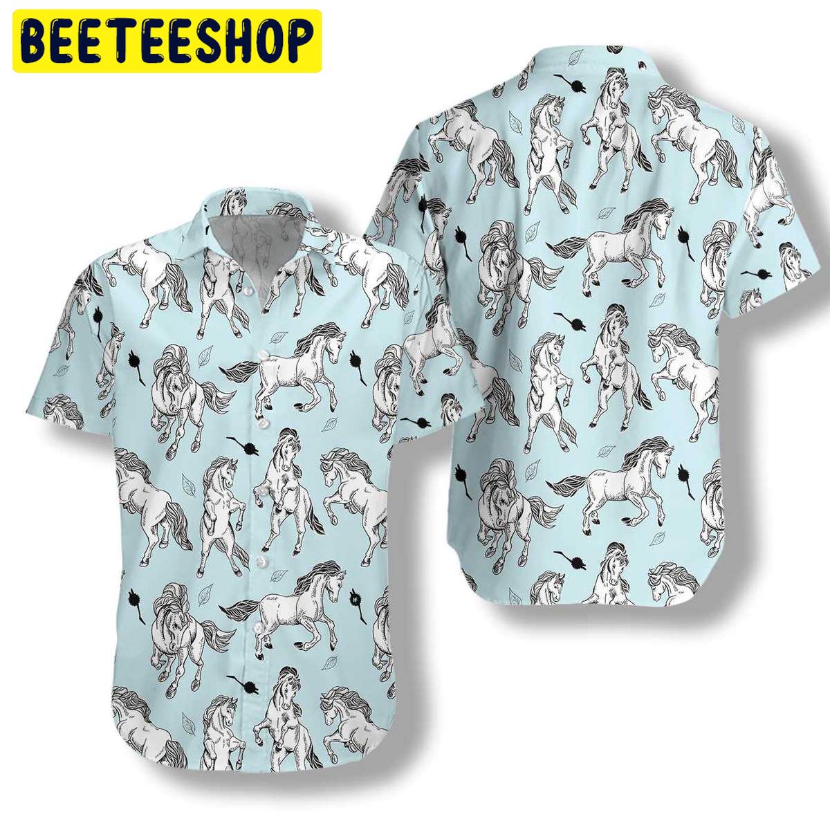 Horse Seamless Pattern Trending Hawaiian Shirt Horse Seamless Pattern Trending Hawaiian Shirt