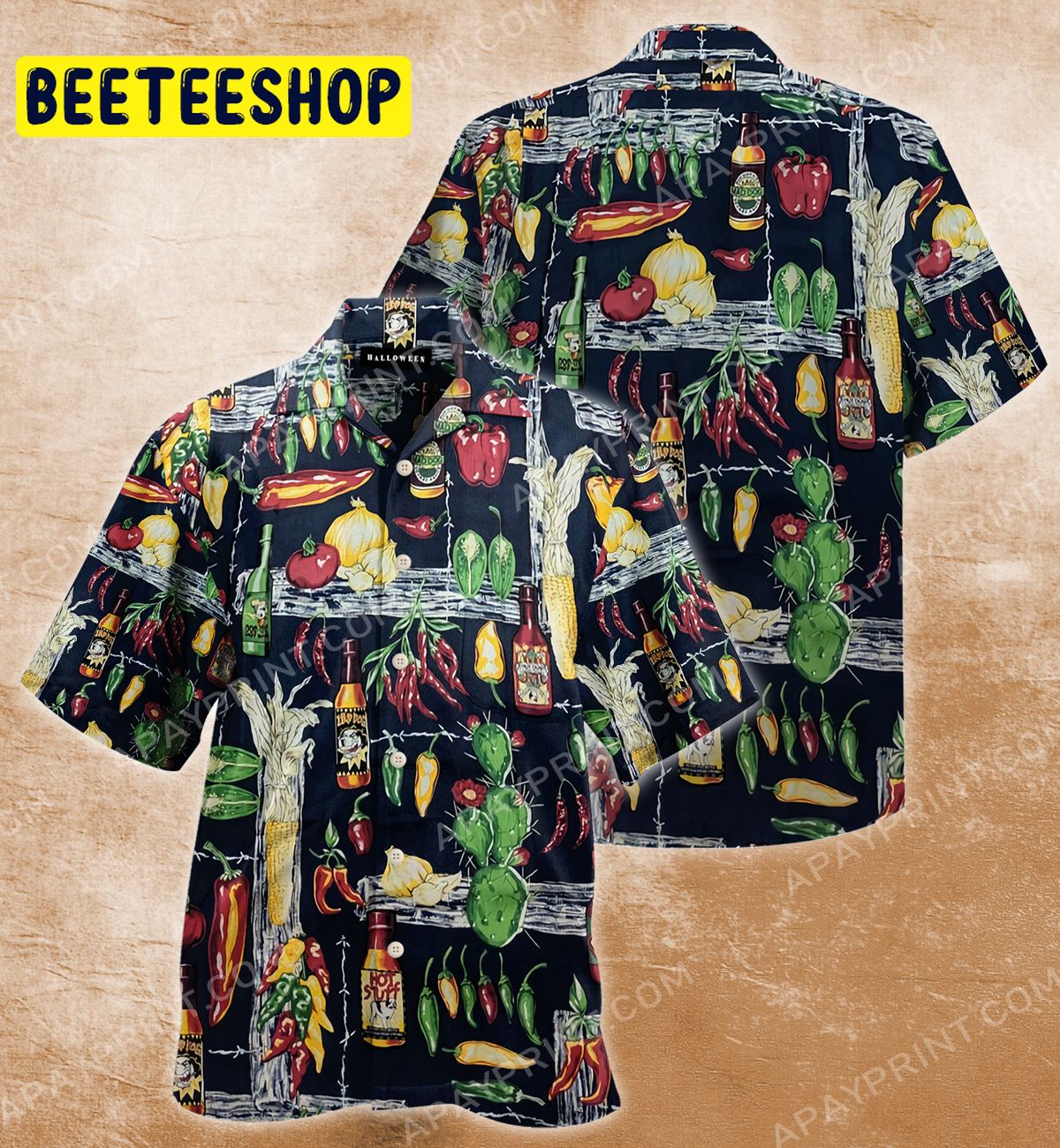 Hot Sauce Peppers Mexican Food Floral Surf Trending Hawaiian Shirt Hot Sauce Peppers Mexican Food Floral Surf Trending Hawaiian Shirt