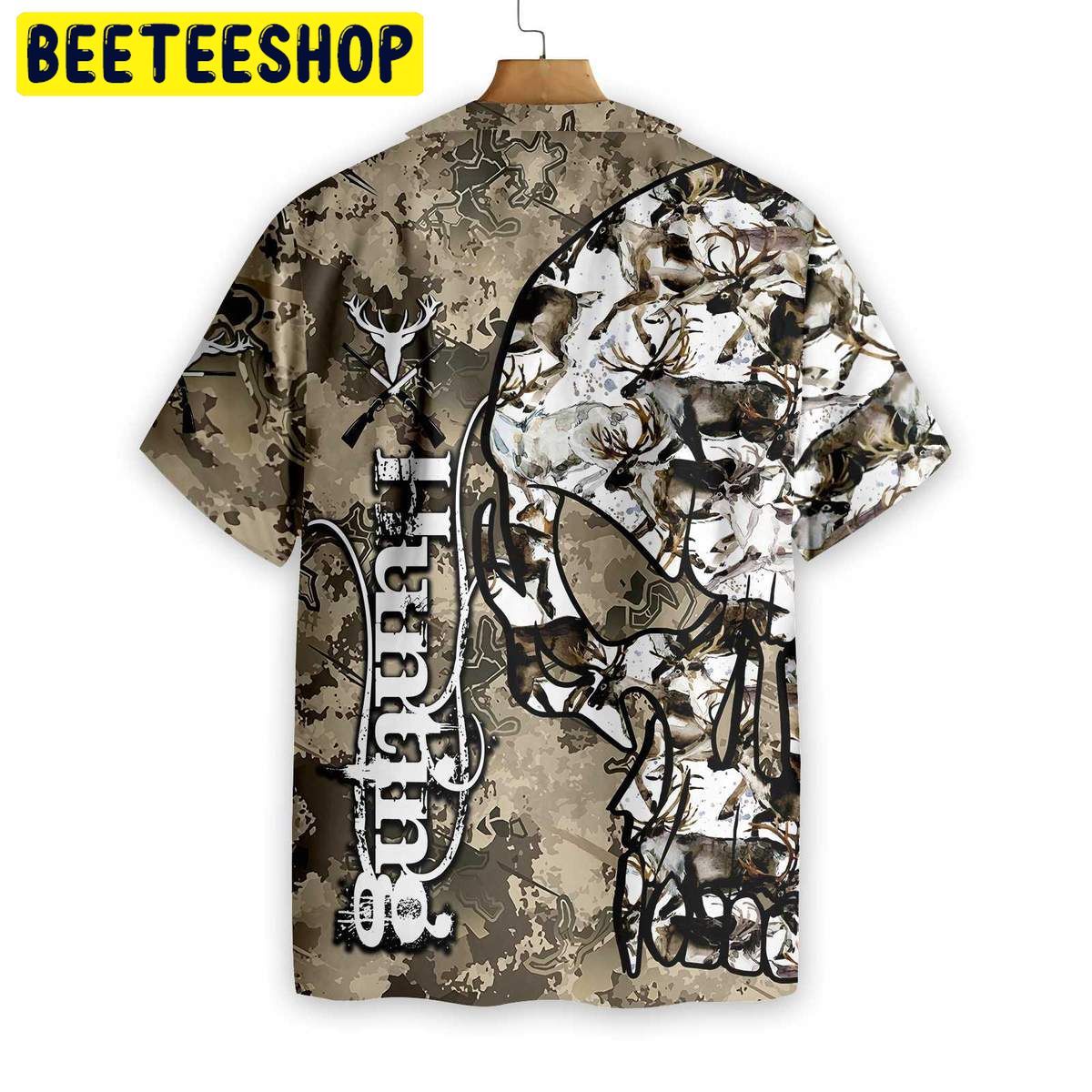Hunting Camo And Skull Trending Hawaiian Shirt Hunting Camo And Skull Trending Hawaiian Shirt