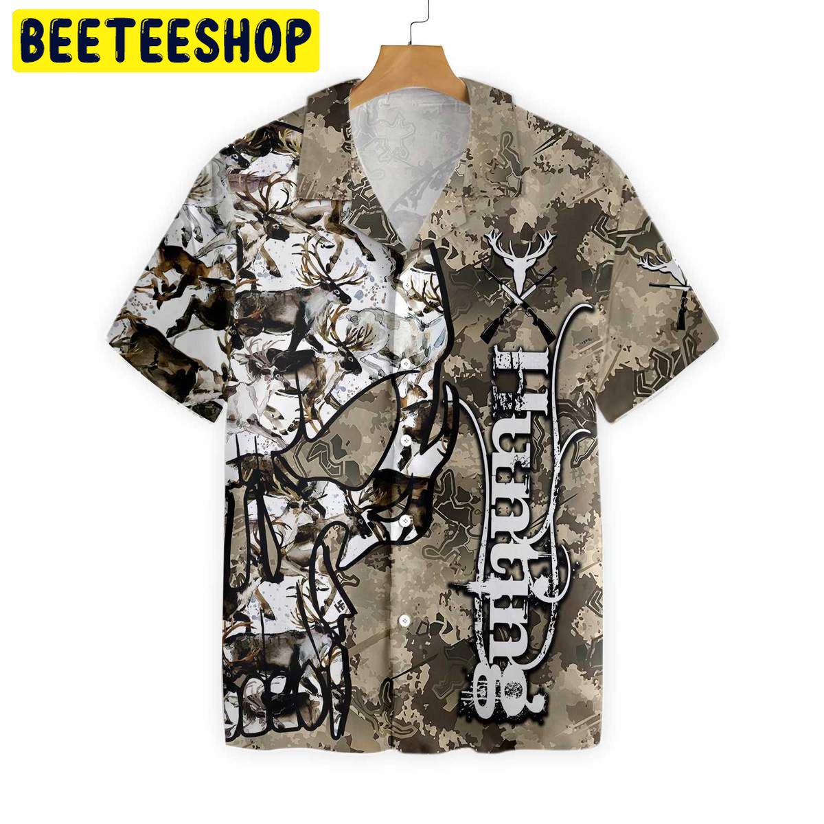 Hunting Camo And Skull Trending Hawaiian Shirt Hunting Camo And Skull Trending Hawaiian Shirt
