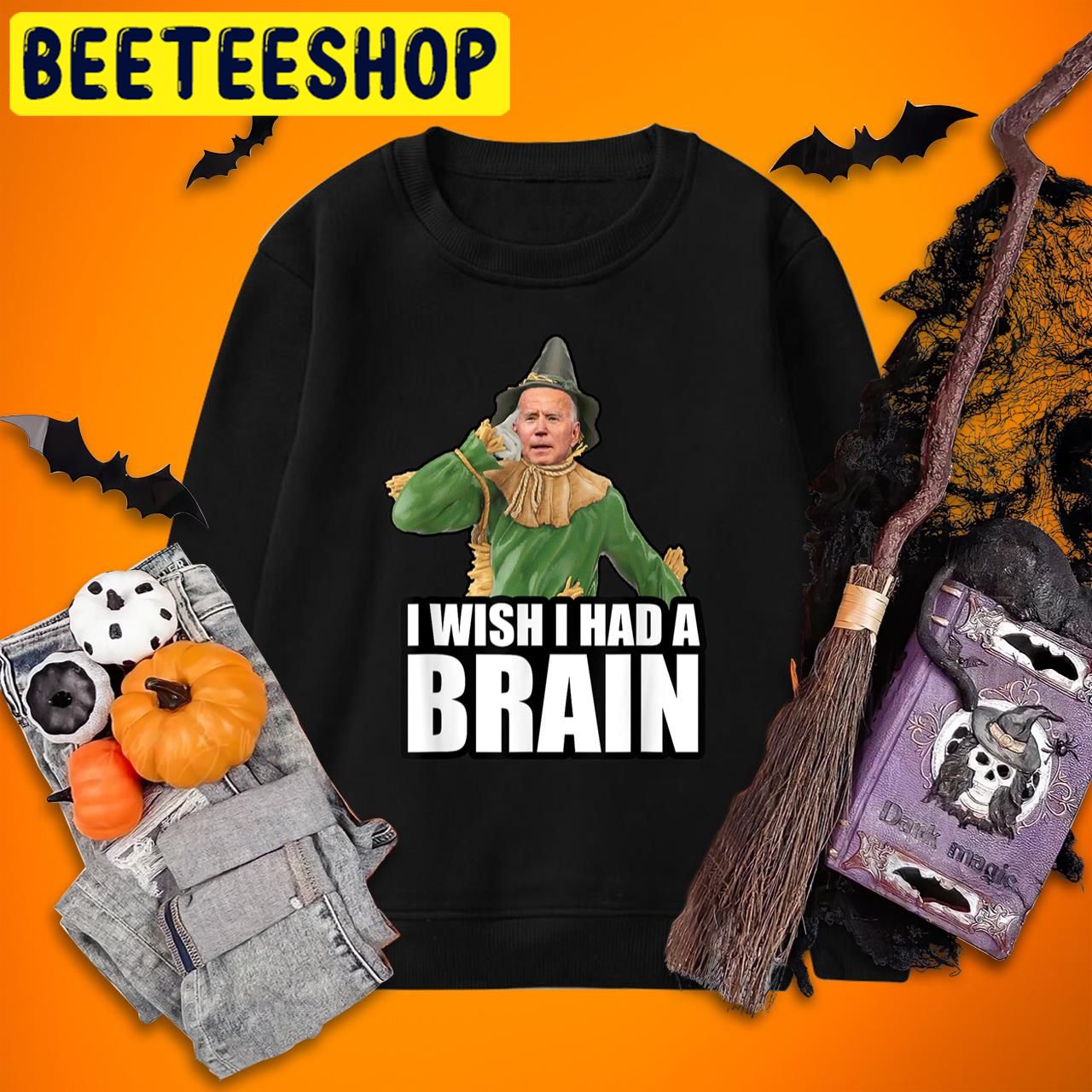I Wish I Had A Brain Biden Anti Biden Scarecrow Halloween Trending Unisex T-Shirt I Wish I Had A Brain Biden Anti Biden Scarecrow Halloween Trending Unisex T-Shirt