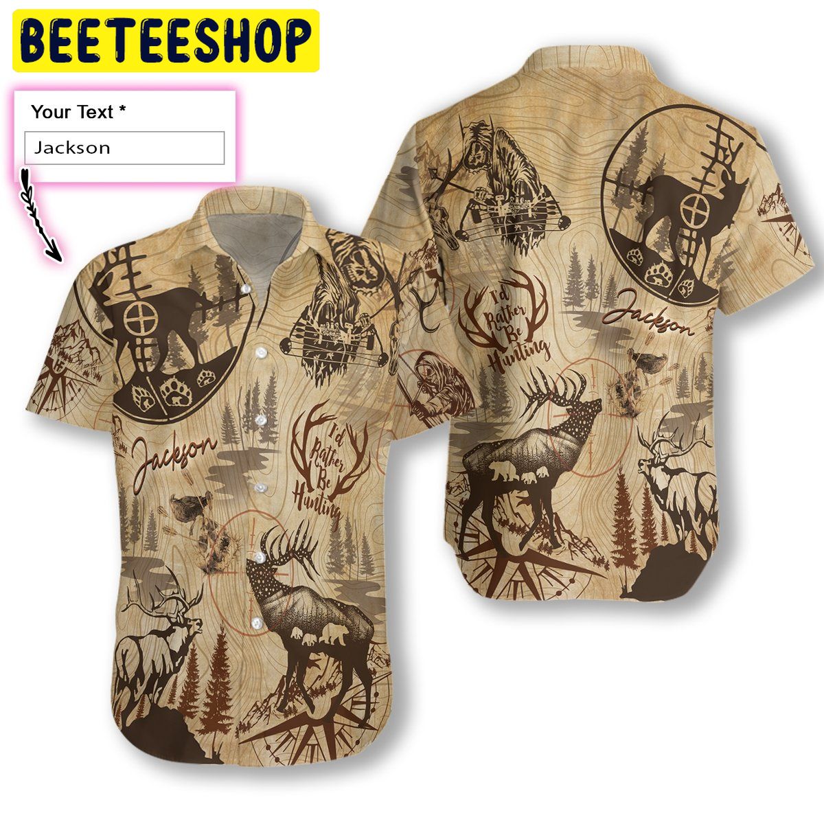 I'd Rather Be Hunting Personalized Trending Hawaiian Shirt I'd Rather Be Hunting Personalized Trending Hawaiian Shirt