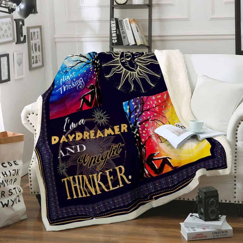 I'm A Daydreamer And A Night Thinker Comfy Sofa Throw Blanket I'm A Daydreamer And A Night Thinker Comfy Sofa Throw Blanket