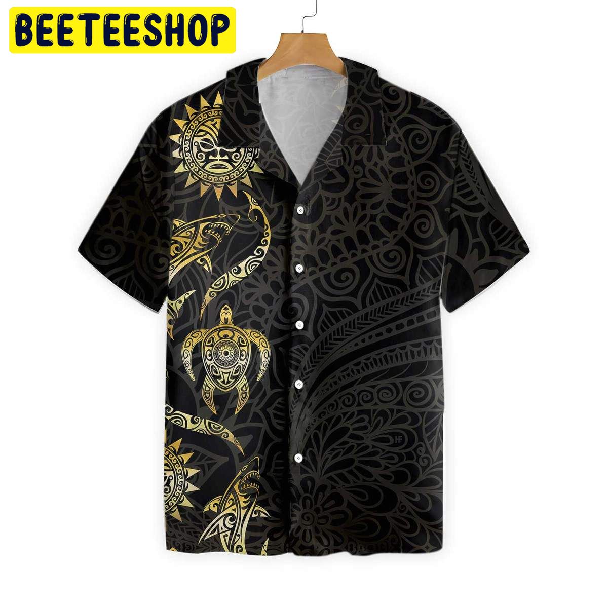 In The Ocean Polynesian Pattern Trending Hawaiian Shirt In The Ocean Polynesian Pattern Trending Hawaiian Shirt