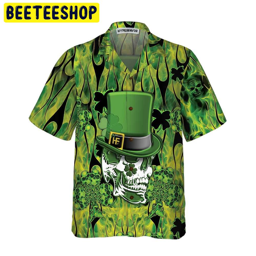 Irish Skull Saint Patricks Trending Hawaiian Shirt Irish Skull Saint Patricks Trending Hawaiian Shirt