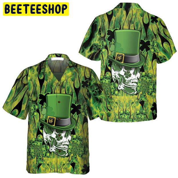 Irish Skull Saint Patricks Trending Hawaiian Shirt Irish Skull Saint Patricks Trending Hawaiian Shirt