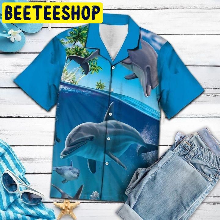 Island Dolphin Beach Hawaiian Shirt Island Dolphin Beach Hawaiian Shirt