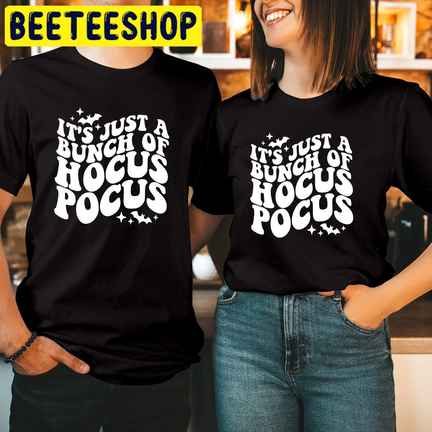 It's Just A Bunch Of Hocus Pocus Sanderson Sisters Art Halloween Trending Unisex Shirt It's Just A Bunch Of Hocus Pocus Sanderson Sisters Art Halloween Trending Unisex Shirt