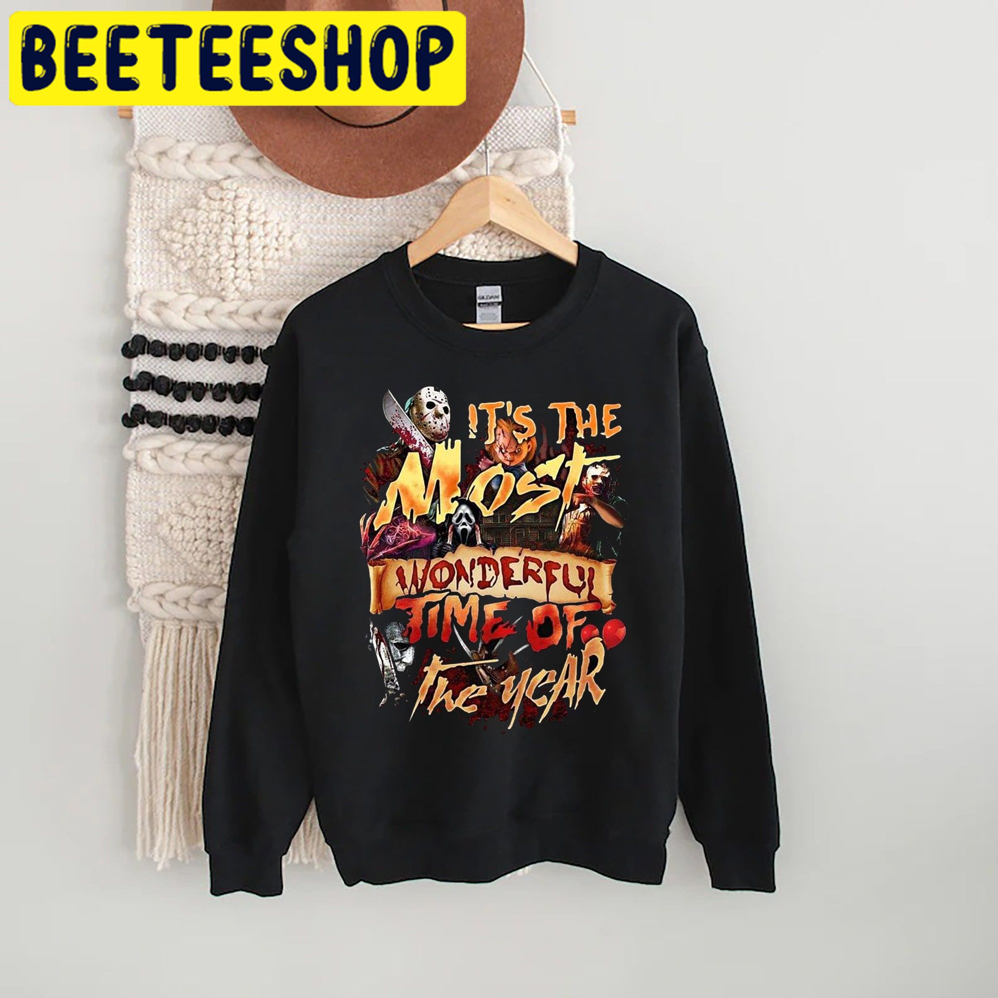 It's The Most Wonderful Time Of The Year Classic 80's Horror Halloween Trending Unisex Shirt It's The Most Wonderful Time Of The Year Classic 80's Horror Halloween Trending Unisex Shirt