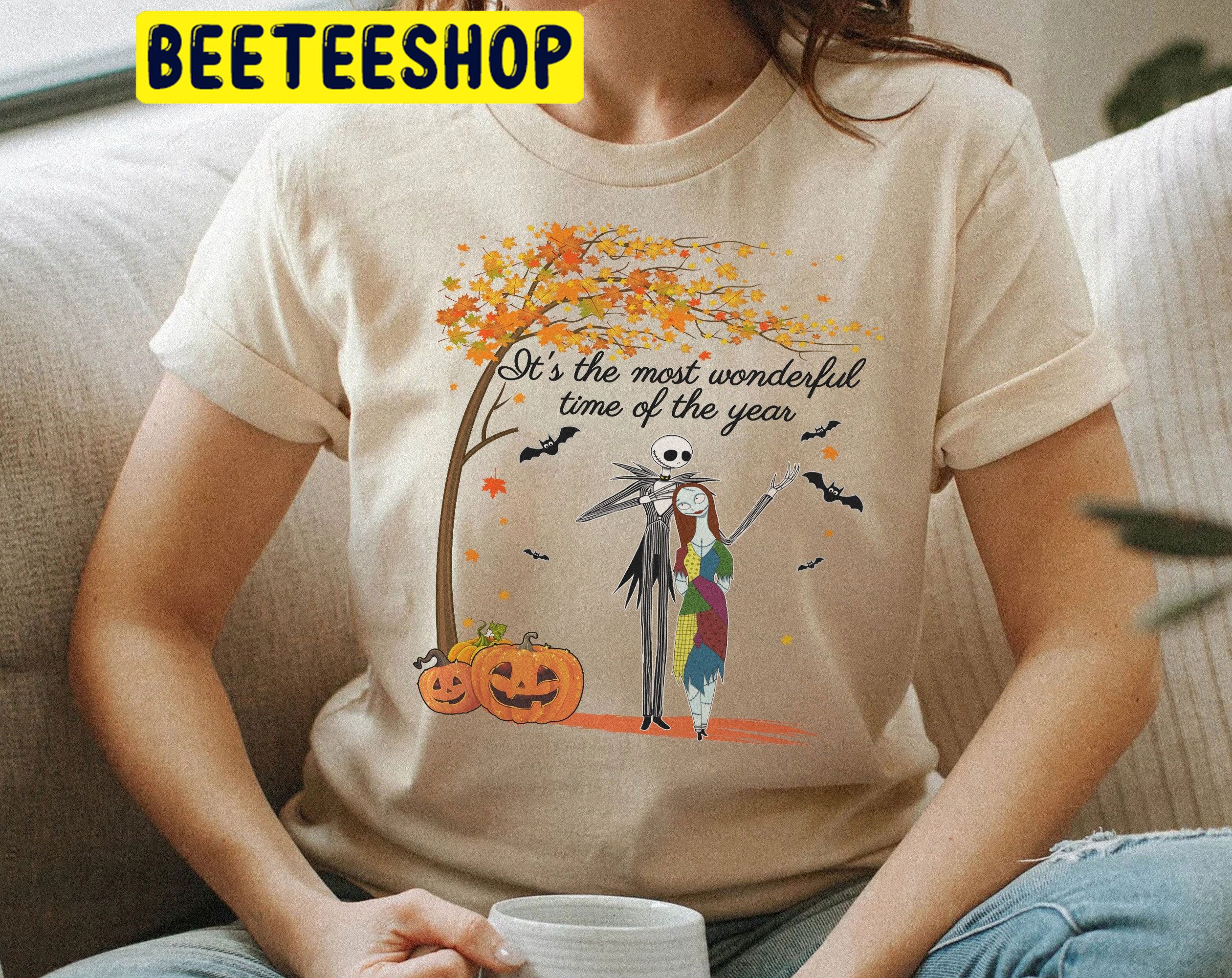 It's The Most Wonderful Time Of The Year Jack And Sally Halloween Trending Unisex Shirt It's The Most Wonderful Time Of The Year Jack And Sally Halloween Trending Unisex Shirt
