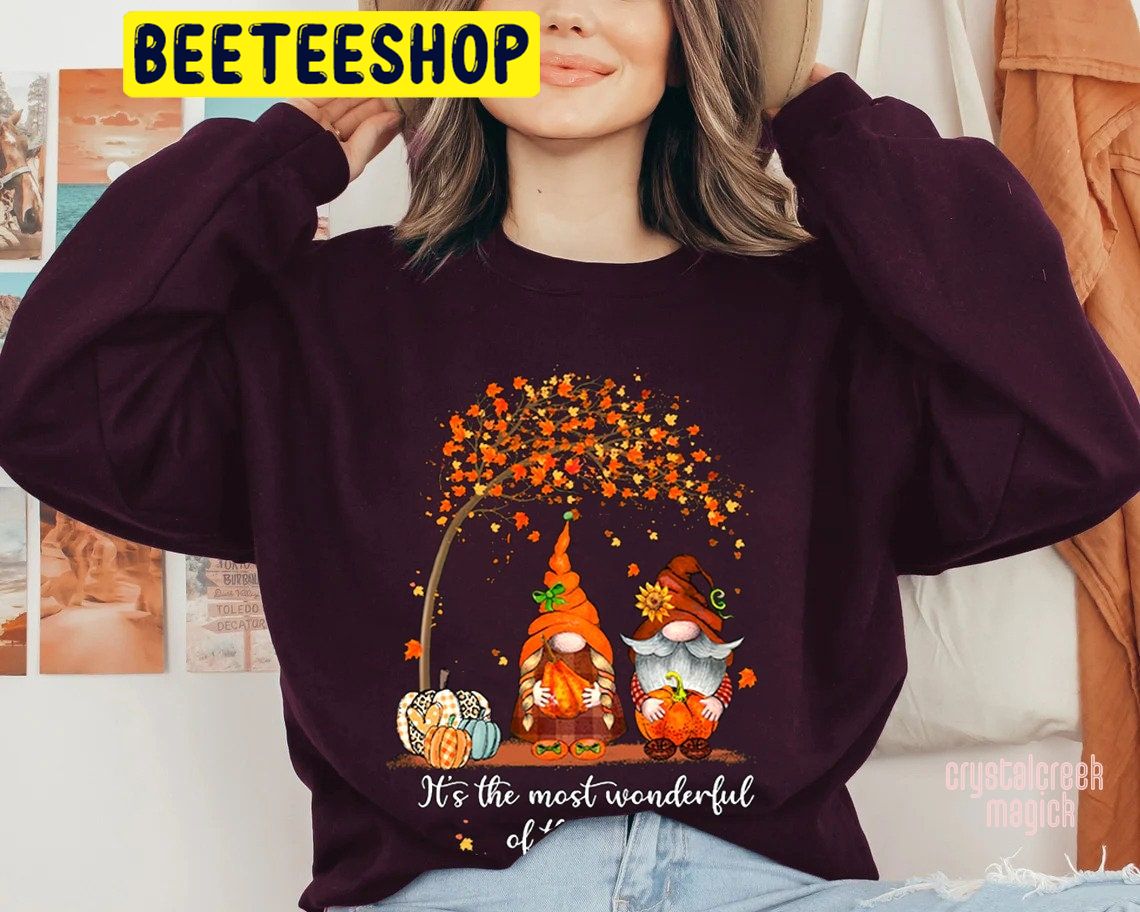 It's The Most Wonderful Time Of The Year Retro Gnomes Sunflower Halloween Trending Unisex Shirt It's The Most Wonderful Time Of The Year Retro Gnomes Sunflower Halloween Trending Unisex Shirt