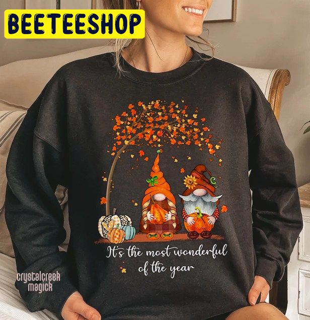 It's The Most Wonderful Time Of The Year Retro Gnomes Sunflower Halloween Trending Unisex Shirt It's The Most Wonderful Time Of The Year Retro Gnomes Sunflower Halloween Trending Unisex Shirt