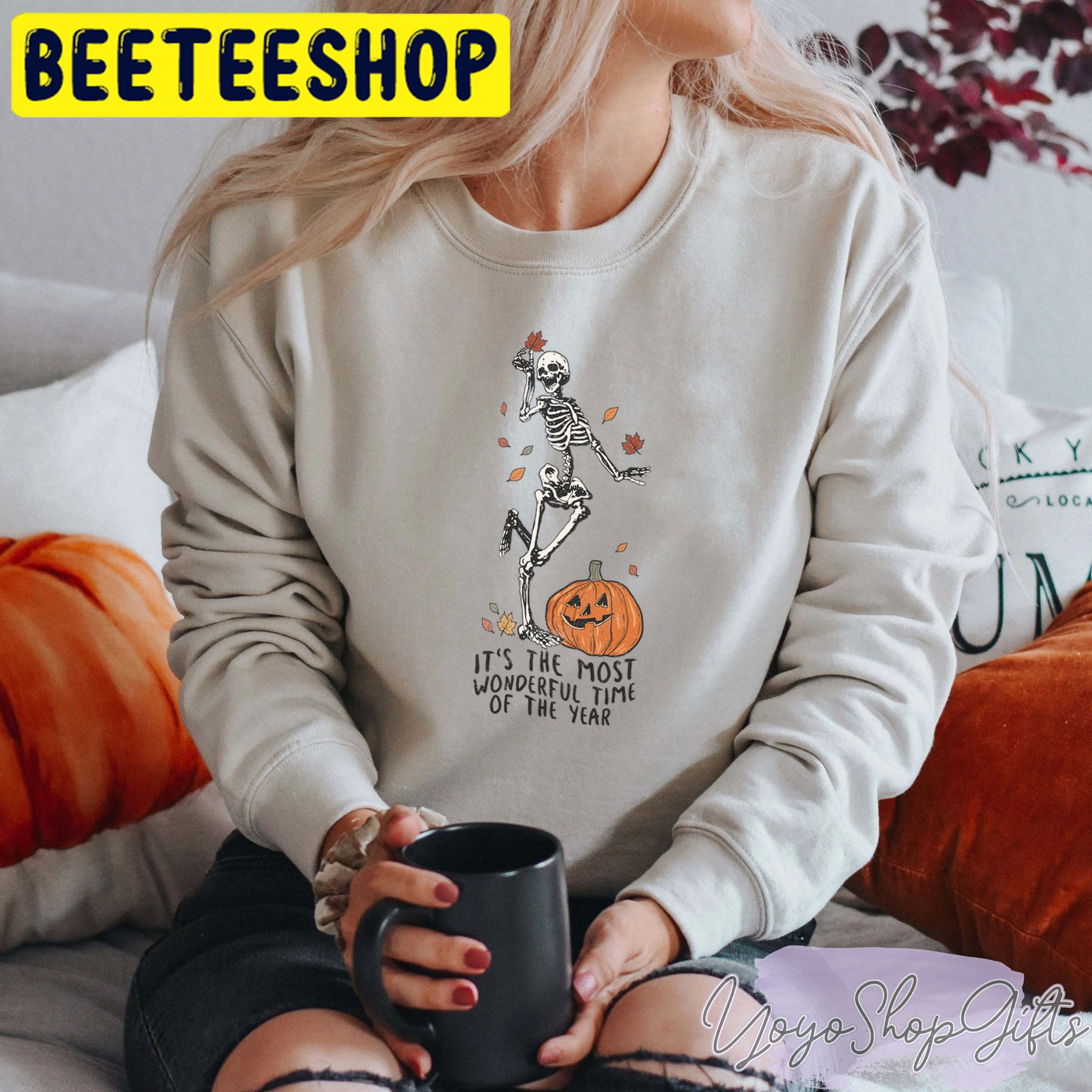 It's The Most Wonderful Time Of The Year Skeleton Dancing HalloweenTrending Unisex Shirt It's The Most Wonderful Time Of The Year Skeleton Dancing HalloweenTrending Unisex Shirt