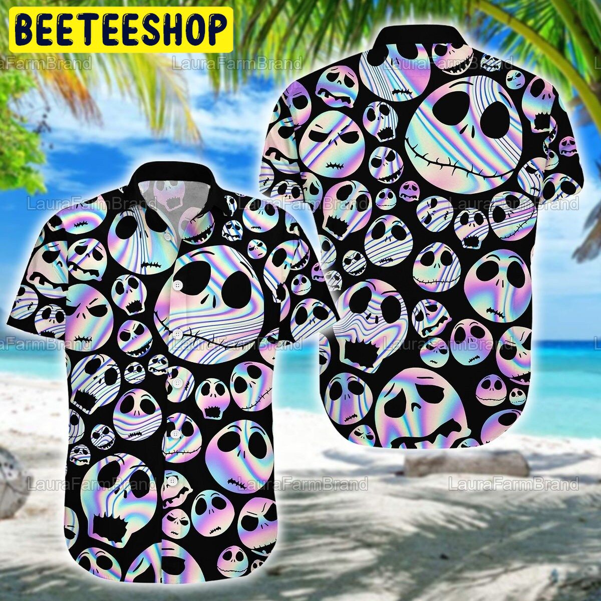 Jack Skellington The Nightmares Before Christmast Halloween Trending Hawaiian Shirt Jack Skellington The Nightmares Before Christmast Halloween Trending Hawaiian Shirt