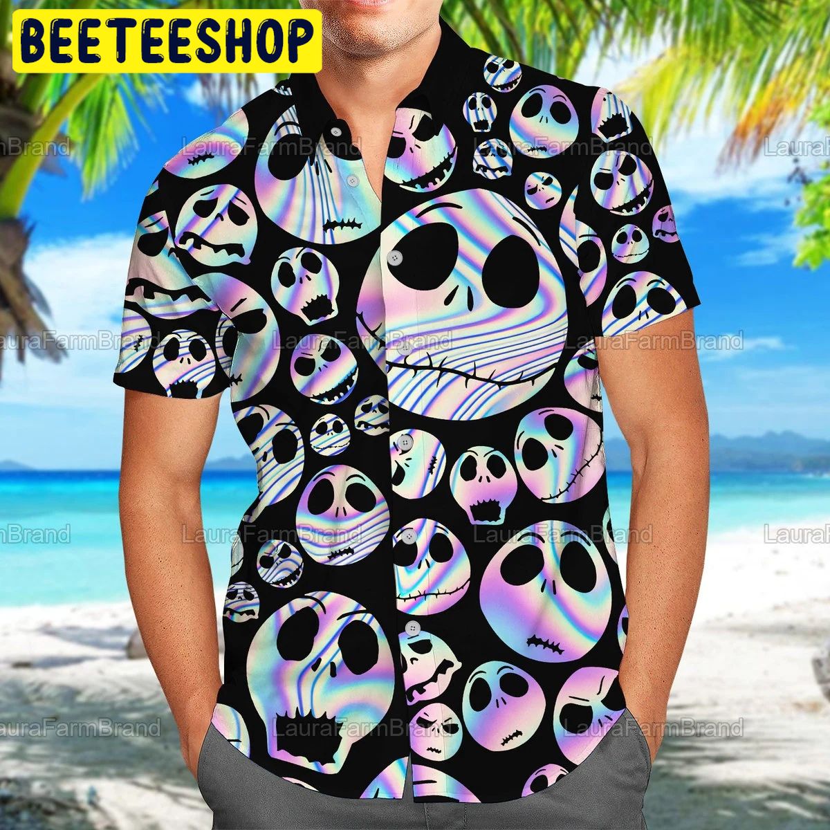 Jack Skellington The Nightmares Before Christmast Halloween Trending Hawaiian Shirt Jack Skellington The Nightmares Before Christmast Halloween Trending Hawaiian Shirt