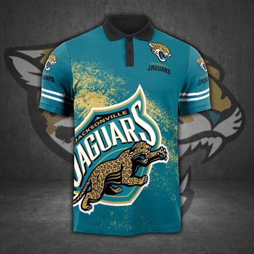 Jacksonville Jaguars 3D All Over Print Polo Shirt Jacksonville Jaguars 3D All Over Print Polo Shirt